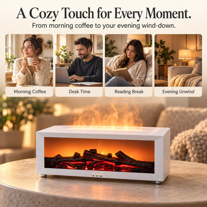 Fireplace Flame Essential Oil Diffuser Humidifier