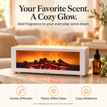 Fireplace Flame Essential Oil Diffuser Humidifier