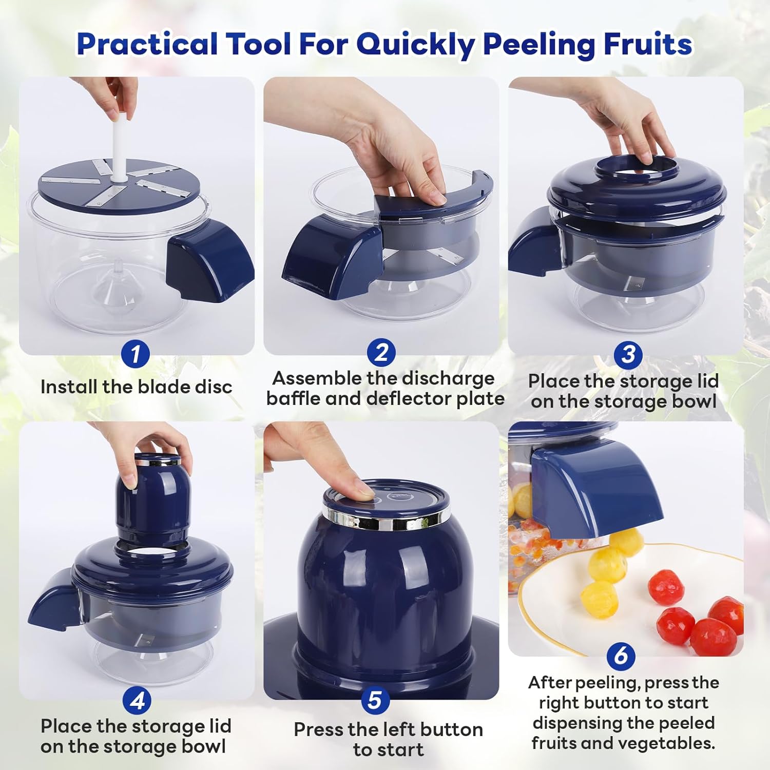 Automatic Fruit Peeler Machine for Grapes, Garlic & Tomatoes