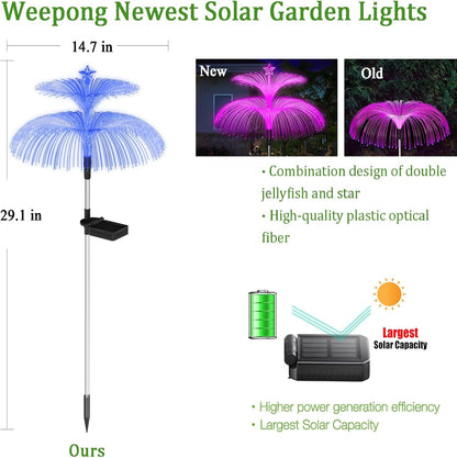 Solar Garden Lights Jellyfish & Star – 7-Color RGB Set