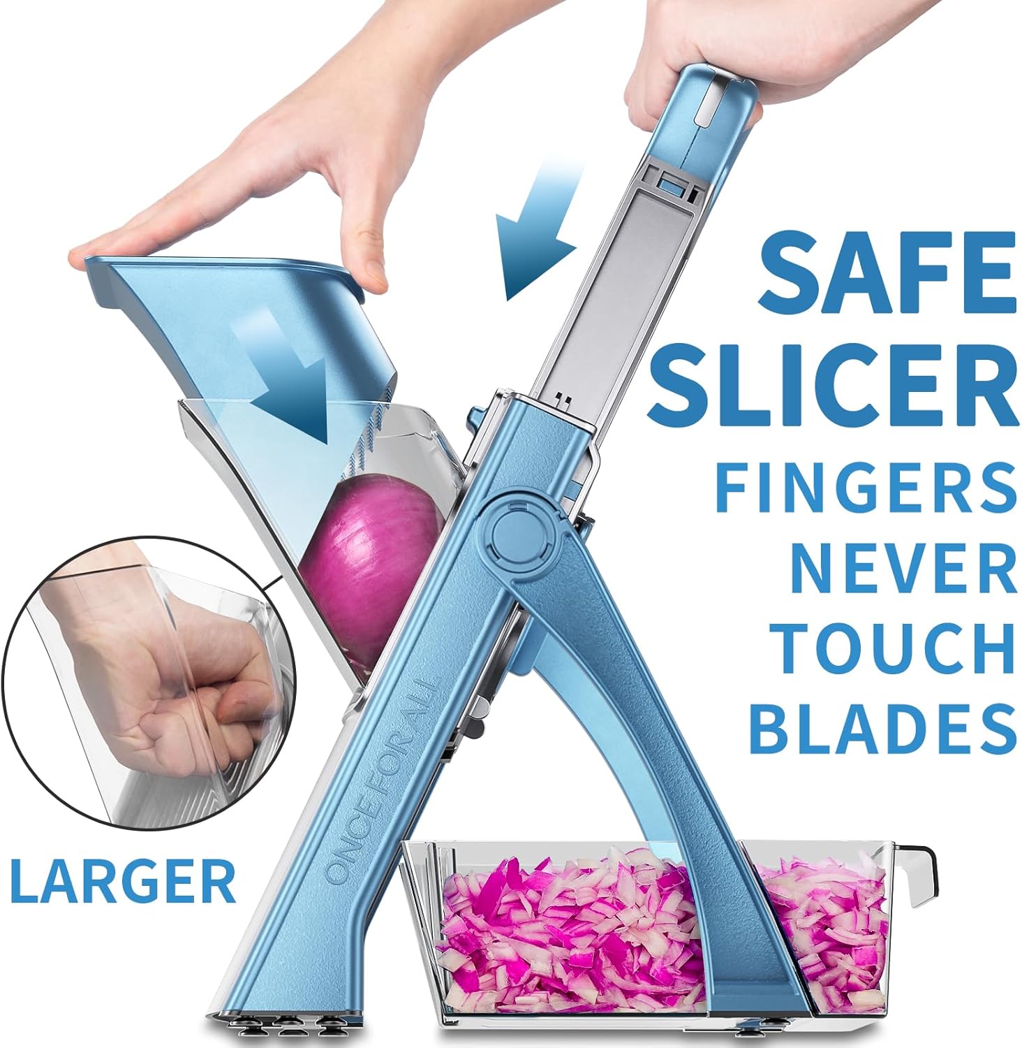 Safe Mandoline Vegetable Slicer – Adjustable Multi-Function Chopper