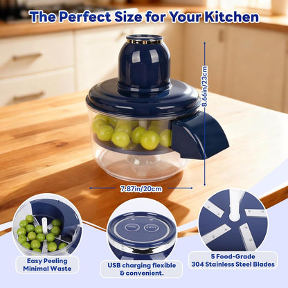 Automatic Fruit Peeler Machine for Grapes, Garlic & Tomatoes