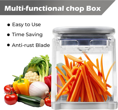 4-in-1 French Fry Cutter and Vegetable Chopper with Container