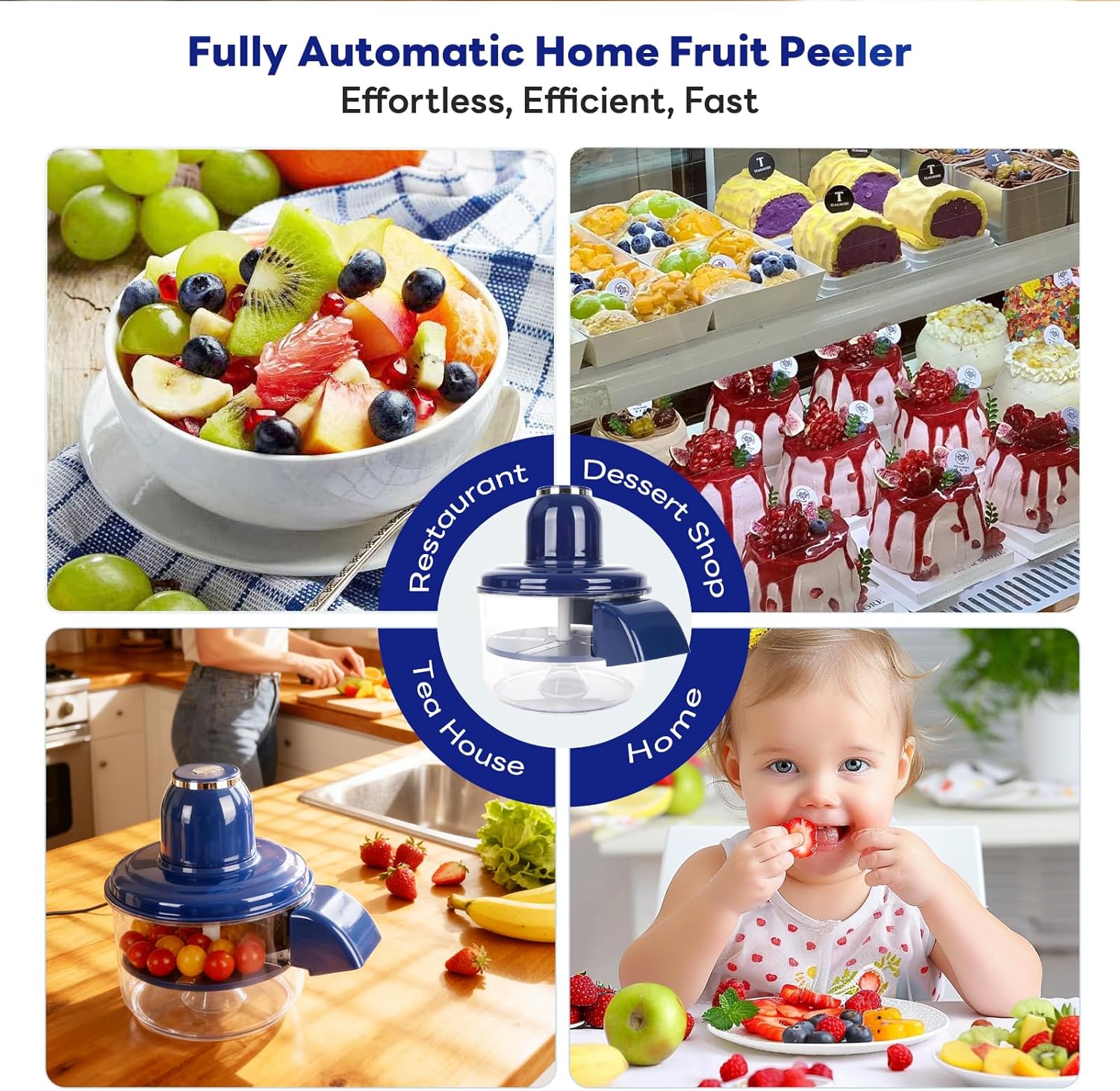 Automatic Fruit Peeler Machine for Grapes, Garlic & Tomatoes