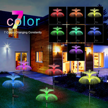 Solar Garden Lights Jellyfish & Star – 7-Color RGB Set