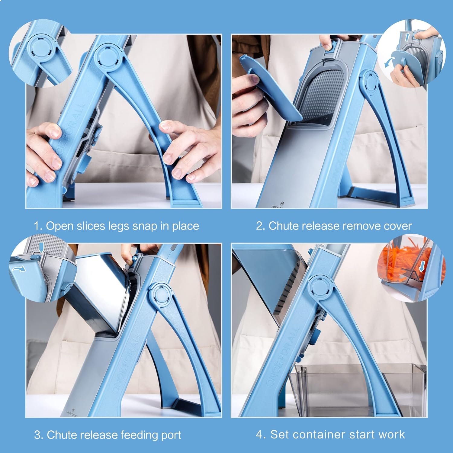 Safe Mandoline Vegetable Slicer – Adjustable Multi-Function Chopper