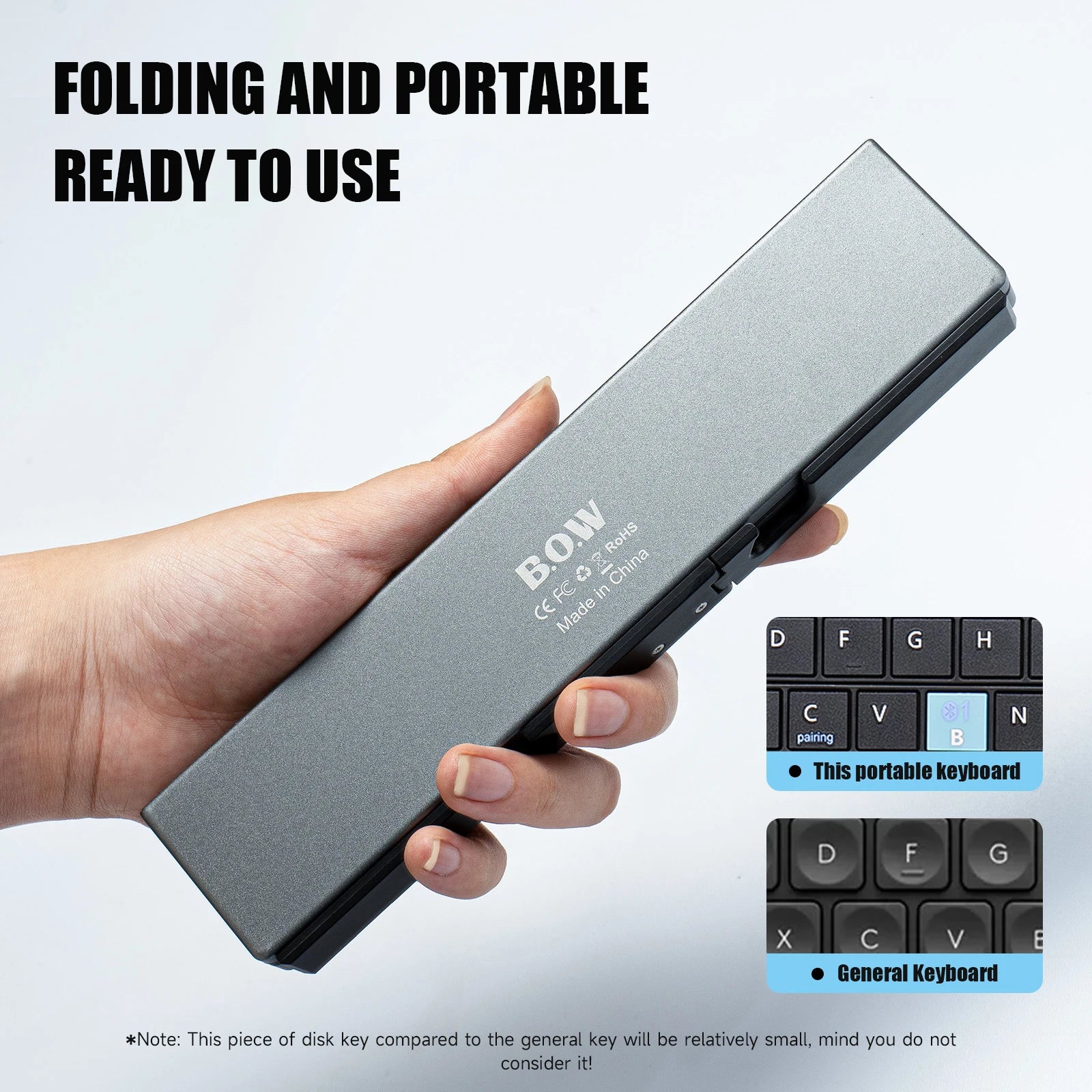 Foldable Bluetooth Keyboard with Magnetic Stand