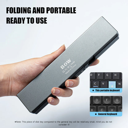 Foldable Bluetooth Keyboard with Magnetic Stand