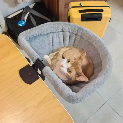 Folding Cat Desk Hammock Bed with Semi-Circular Perch