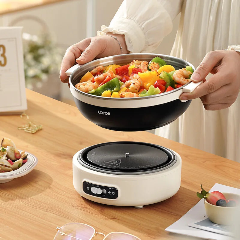 1.2L Portable Electric Cooking Pot Travel Multicooker