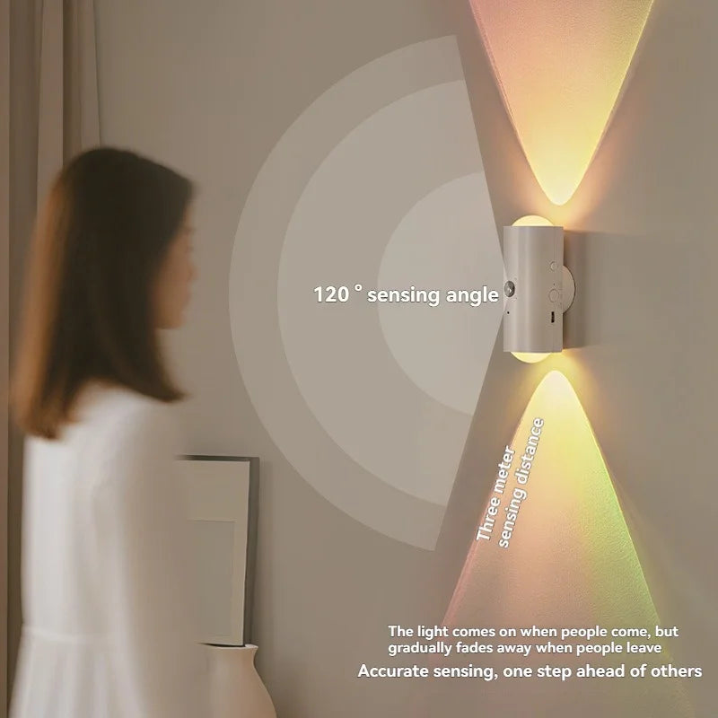 Smart Motion Sensor Wall Light With 16-Color RGB LED
