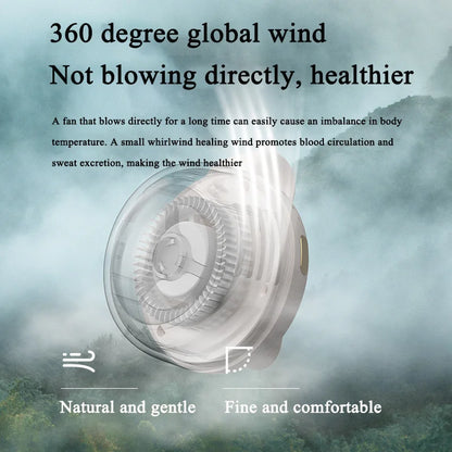 Portable Leafless Waist And Neck Fan With 3 Speeds