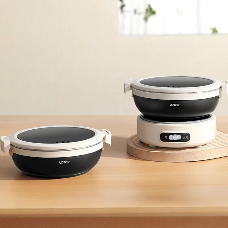 1.2L Portable Electric Cooking Pot Travel Multicooker