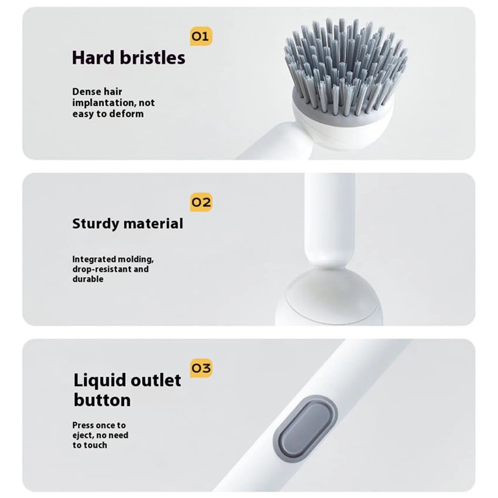 Adjustable Long Handle Kitchen Scrub Brush with Dispenser
