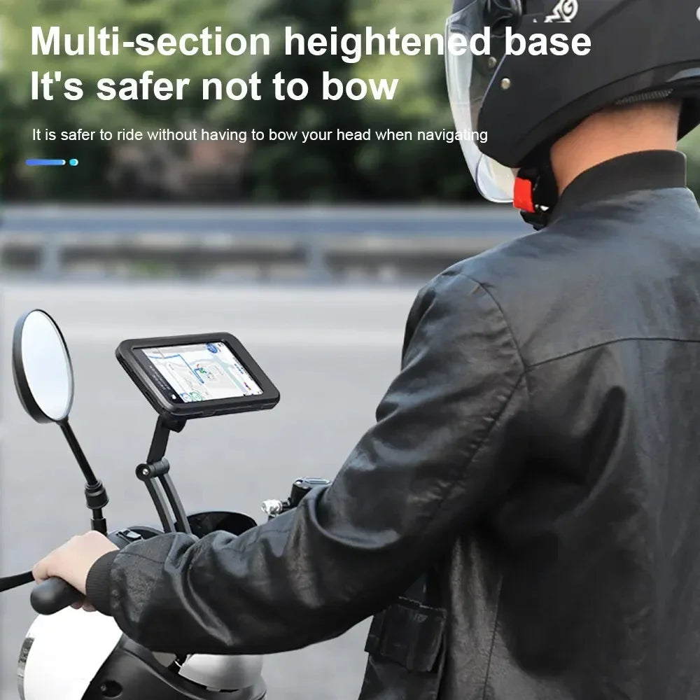 Waterproof Motorcycle Phone Mount – 360° Rotating Case