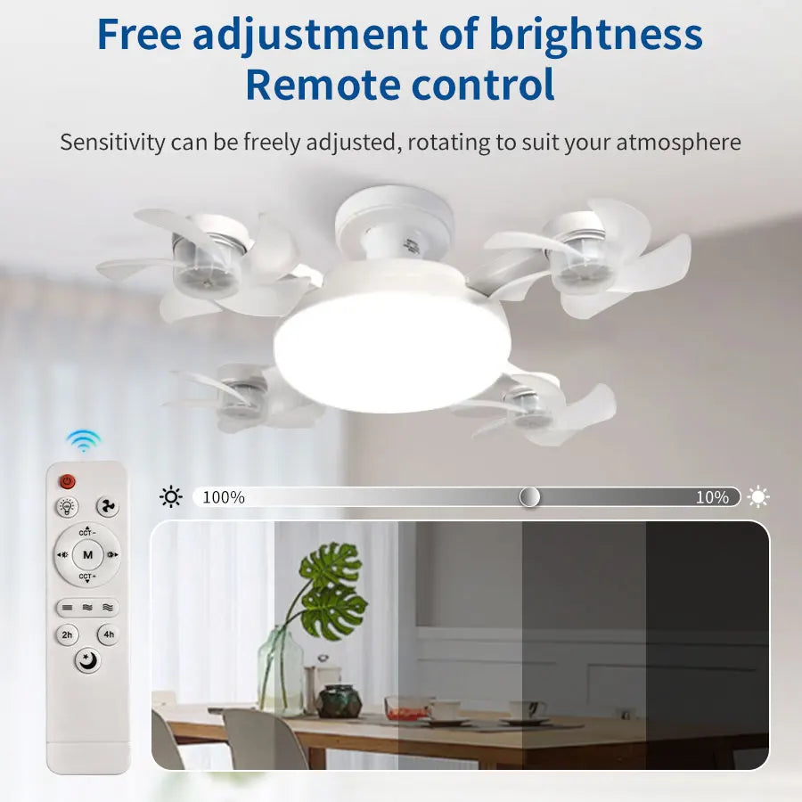 E27 LED Ceiling Fan Light Bulb With Remote Control