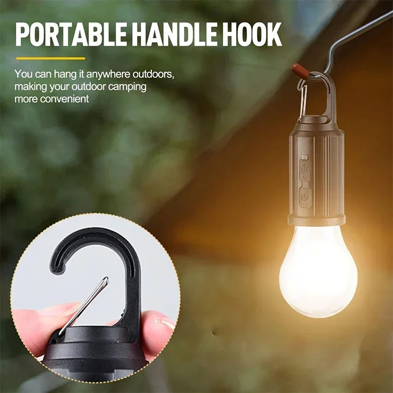 Solar Camping LED Lantern Bulb – USB Rechargeable, 3 Modes
