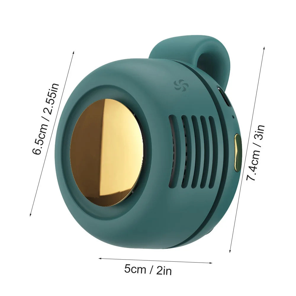Portable Leafless Waist And Neck Fan With 3 Speeds