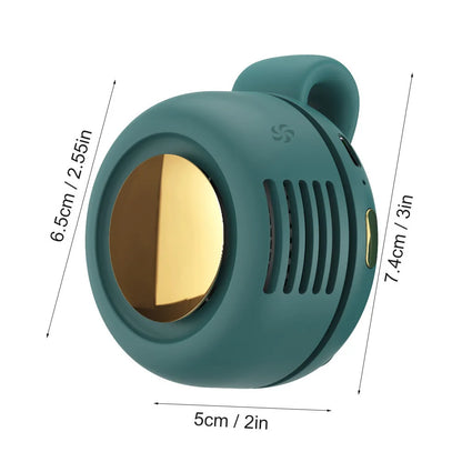 Portable Leafless Waist And Neck Fan With 3 Speeds