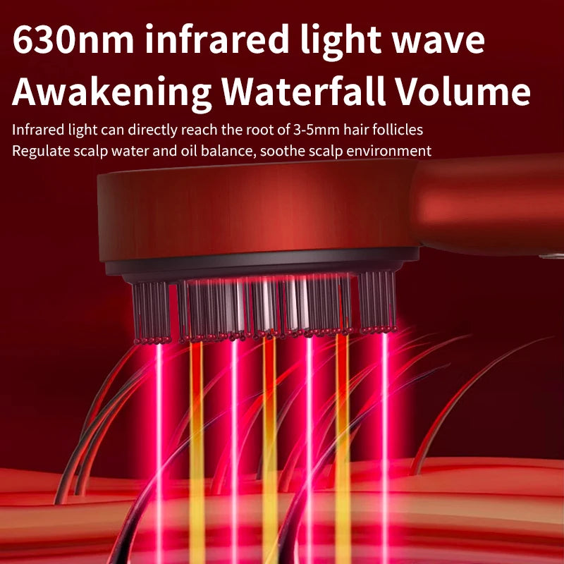 Electric Scalp Massage Comb With Red Light Therapy
