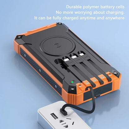 Solar Wireless Power Bank – High-Capacity Fast Charger