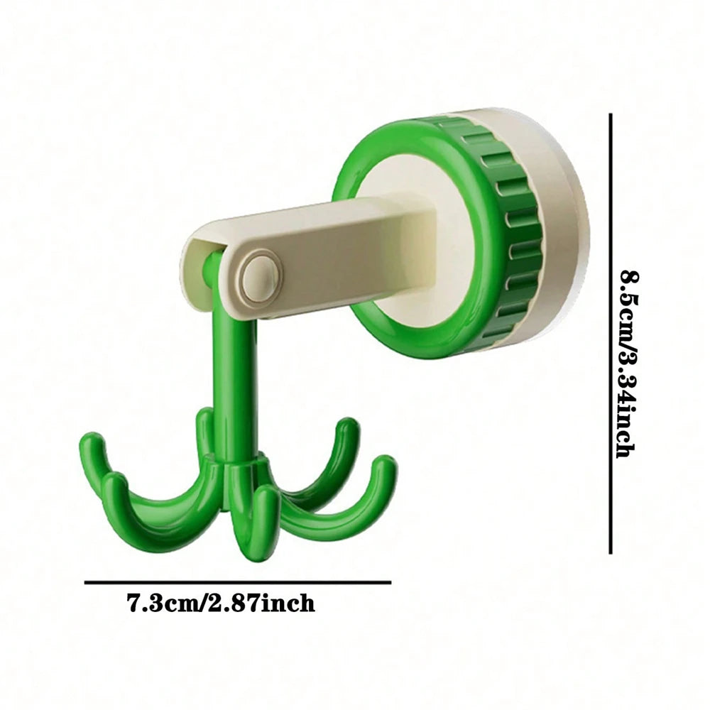 360° Rotating Folding Hook With Suction Cup Kitchen Rack