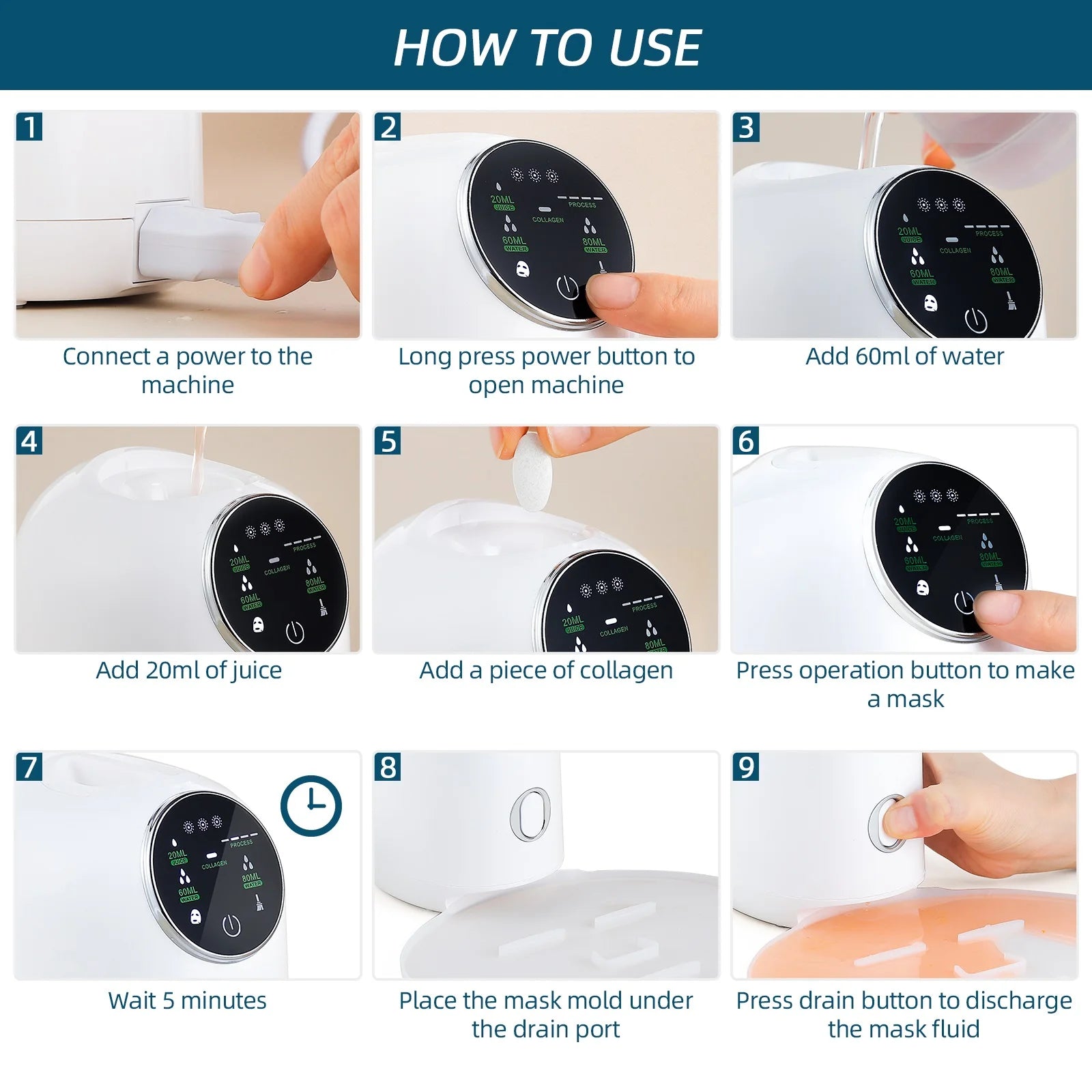 DIY Fruit Facial Mask Maker Machine – Automatic Home Spa