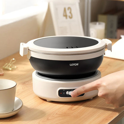 1.2L Portable Electric Cooking Pot Travel Multicooker
