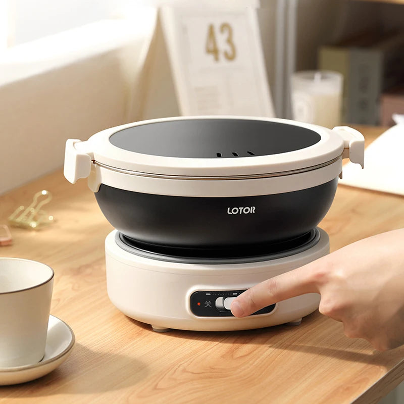 1.2L Portable Electric Cooking Pot Travel Multicooker