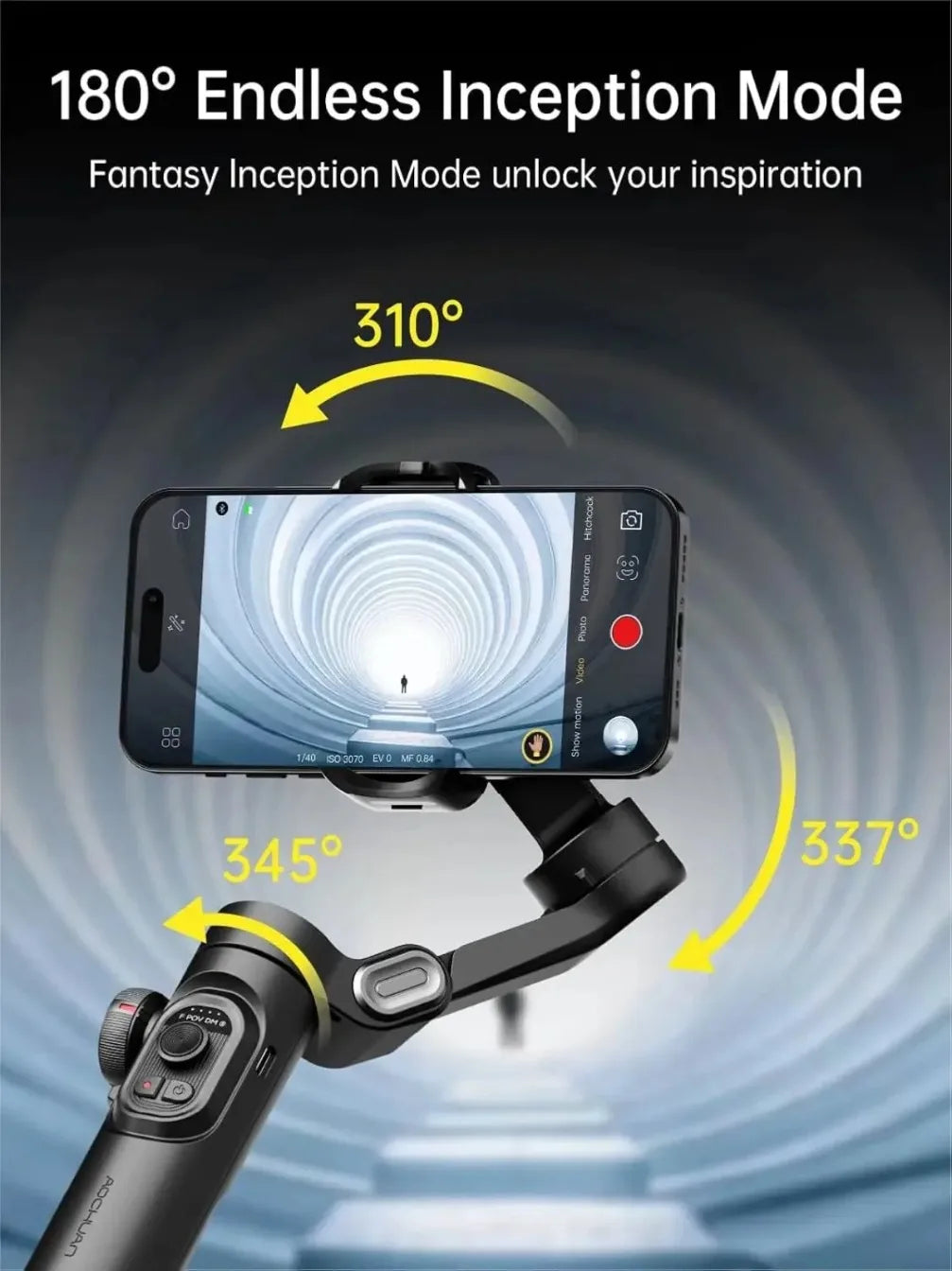 3-Axis Foldable Phone Gimbal Stabilizer – AI Tracking