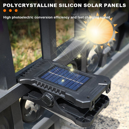 LED Solar Motion Sensor Garden Light With Clip Mount
