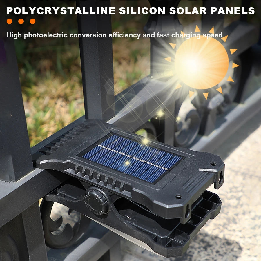 LED Solar Motion Sensor Garden Light With Clip Mount