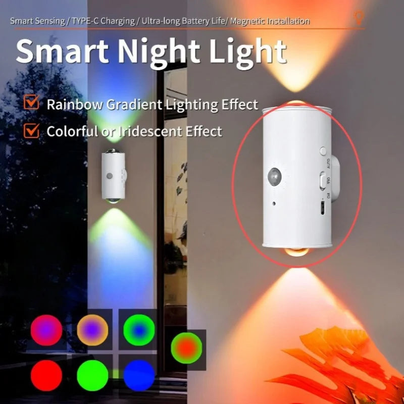 Smart Motion Sensor Wall Light With 16-Color RGB LED