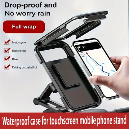 Waterproof Motorcycle Phone Mount – 360° Rotating Case