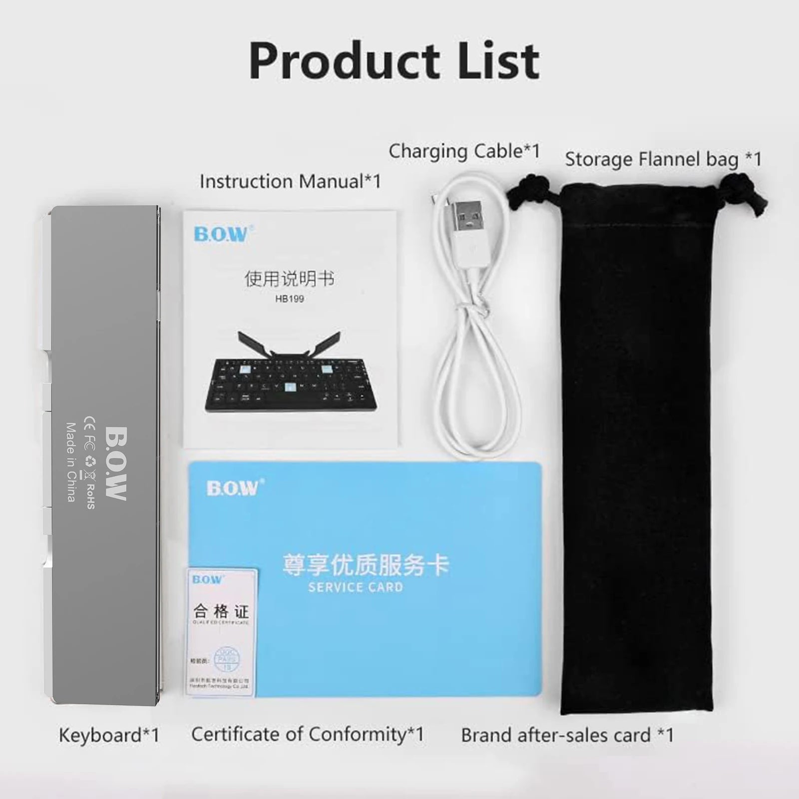 Foldable Bluetooth Keyboard with Magnetic Stand