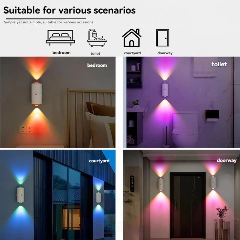 Smart Motion Sensor Wall Light With 16-Color RGB LED
