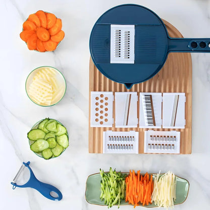 9-in-1 Vegetable Slicer Set with Drain Basket & Grater