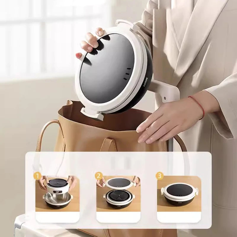 1.2L Portable Electric Cooking Pot Travel Multicooker