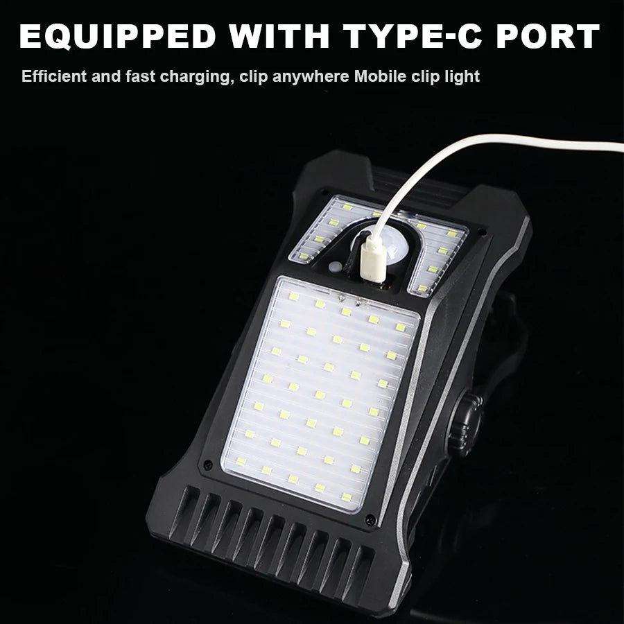 LED Solar Motion Sensor Garden Light With Clip Mount
