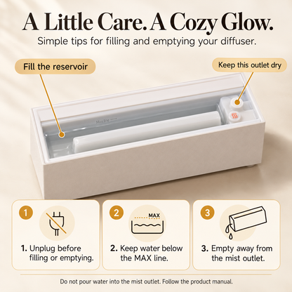 Fireplace Flame Essential Oil Diffuser Humidifier