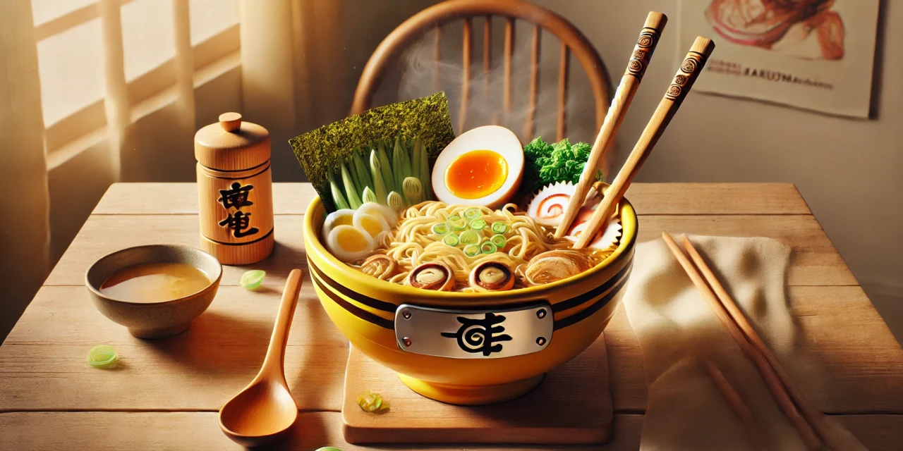 One Piece Yellow Straw Hat Ramen Bowl Set