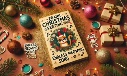 Christmas Holidays Prank Card – Endless Meowing Song & Glitter Surprise