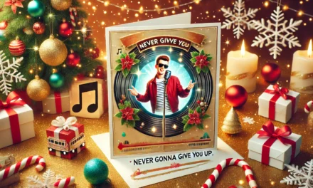 Endless Never Gonna Give You Up Christmas Card