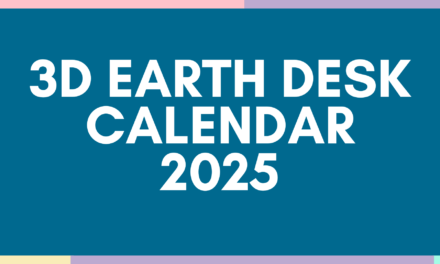 3D Earth Desk Calendar 2025